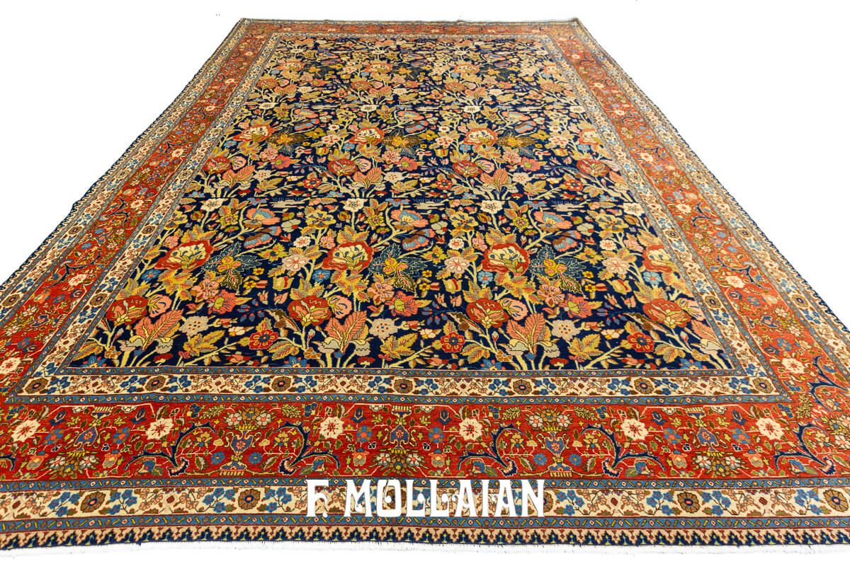 Antique Tabriz Rug Blue Tone n°:517997